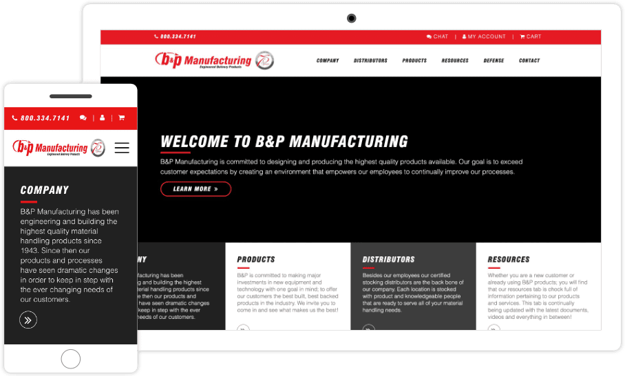BP Manufacturing Cadillac MI Mockup
