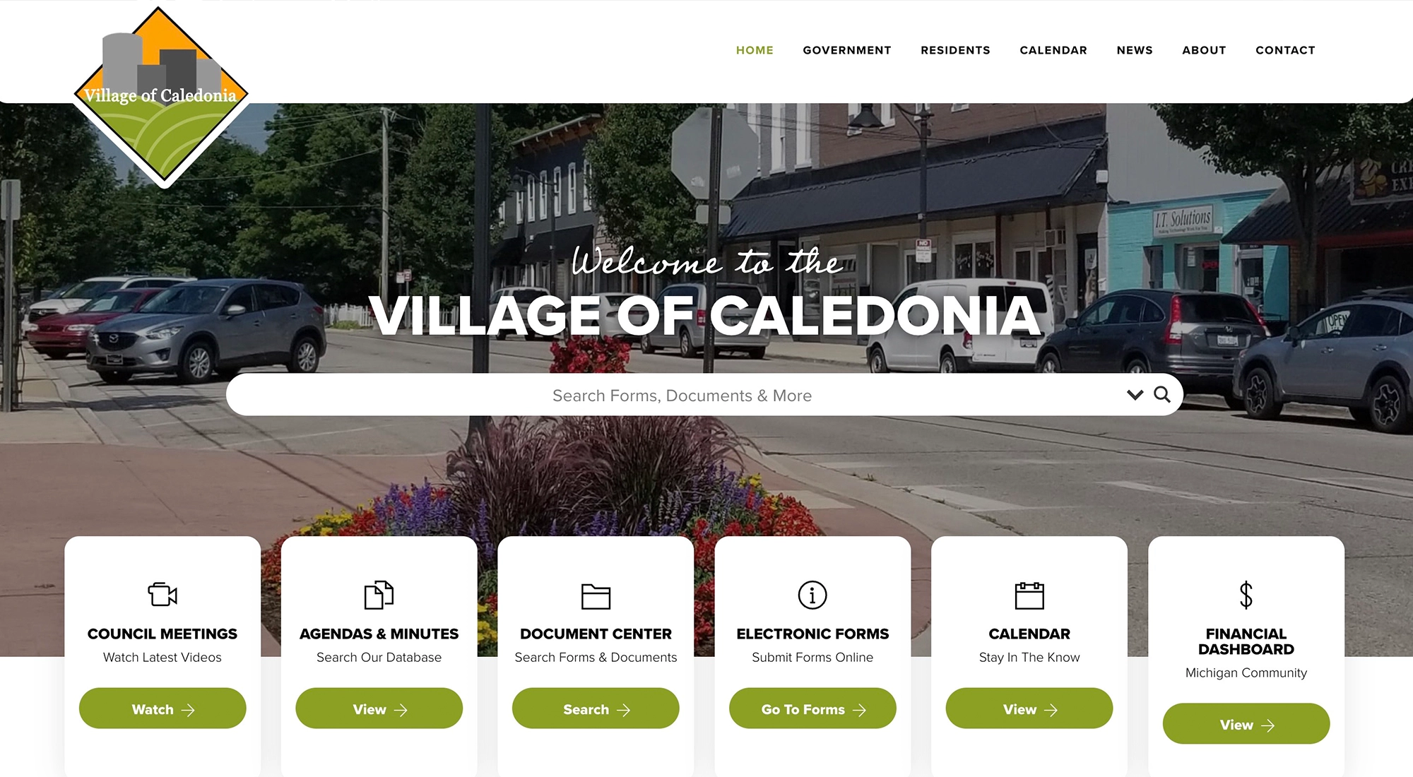 Caledonia MI Website